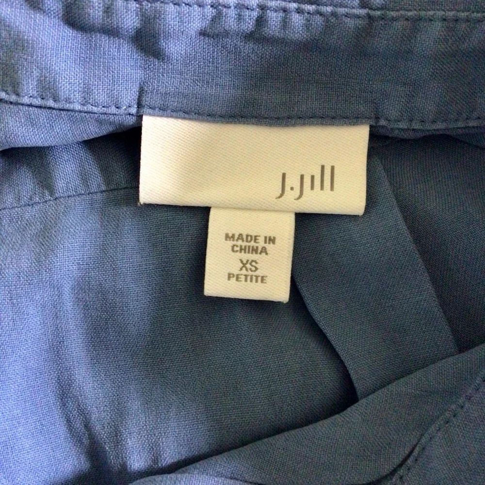 J. Jill 100% Silk Button Down Long Sleeve Top - Size XSP - Picture 6 of 8